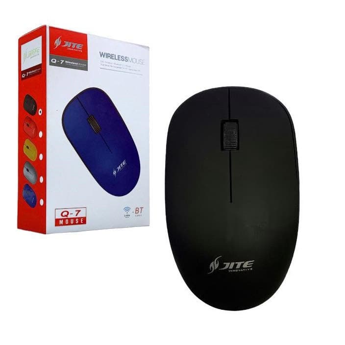 Mouse wireless 2.4 Ghz JITE Q-7, 4 butoane, 800 / 1200 / 1600 DPI, negru mat 1