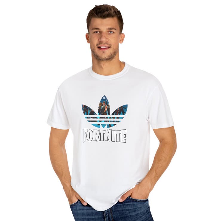 Tricou personalizat alb, copii/adulti, design AdiFortnite, modal, diverse marimi 1