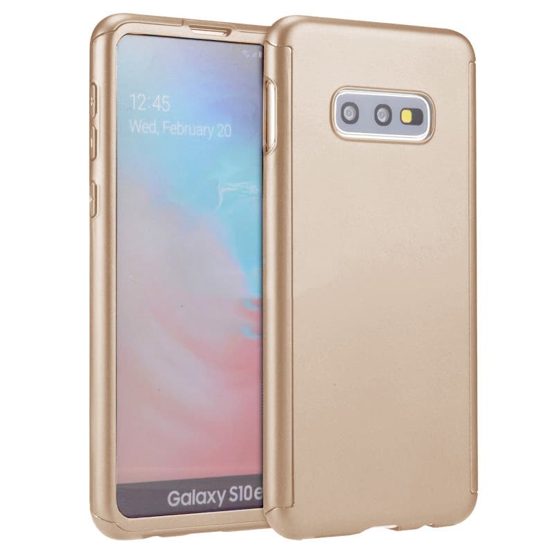 Husă Full Cover 360° pentru Samsung Galaxy S10 Lite (2020), (față + spate + sticla), aurie 1