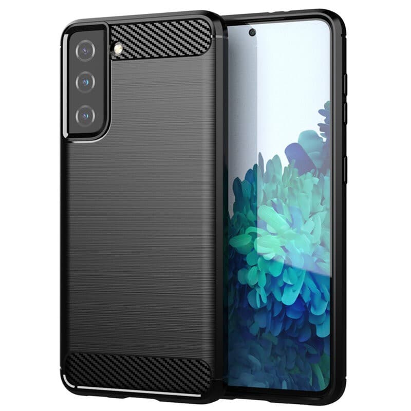 Husa protectie Samsung Galaxy S23, Carbon Stripe, TPU flexibil 2 mm, neagra 1