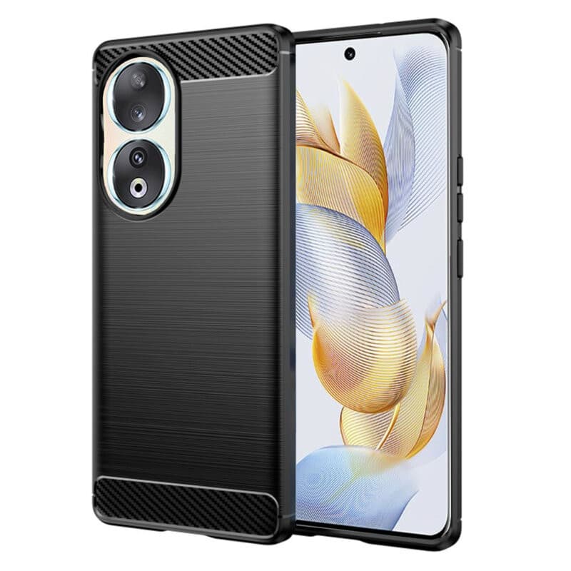Husa protectie Honor 90 5G, Carbon Stripe, 2 mm, neagra 1