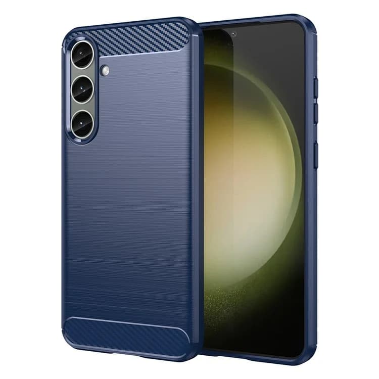 Husa Samsung Galaxy S25, Carbon Stripe, 2 mm, albastra 1