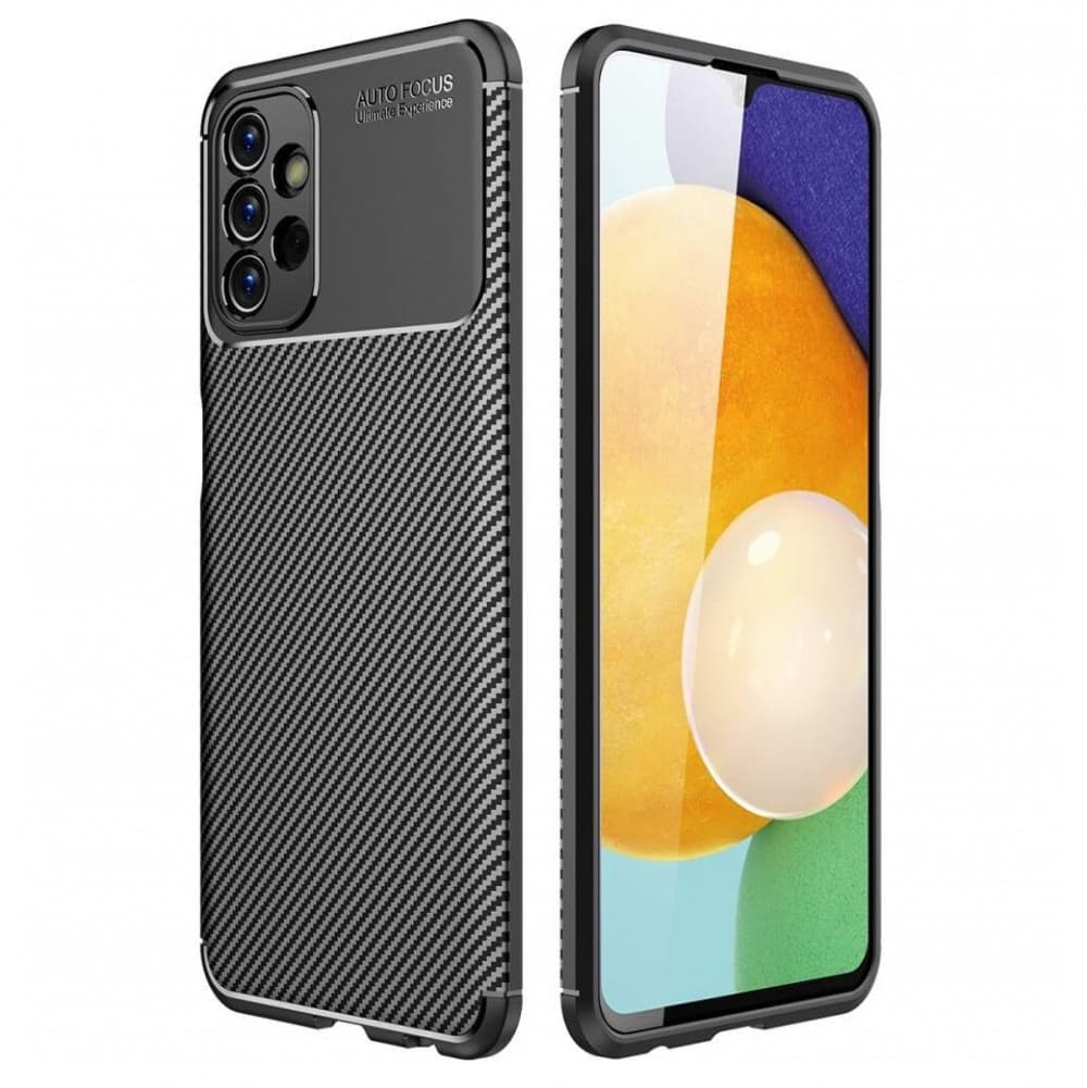 Husa Carbon Fiber pentru Samsung Galaxy A34 5G, aspect carbon, neagra 1