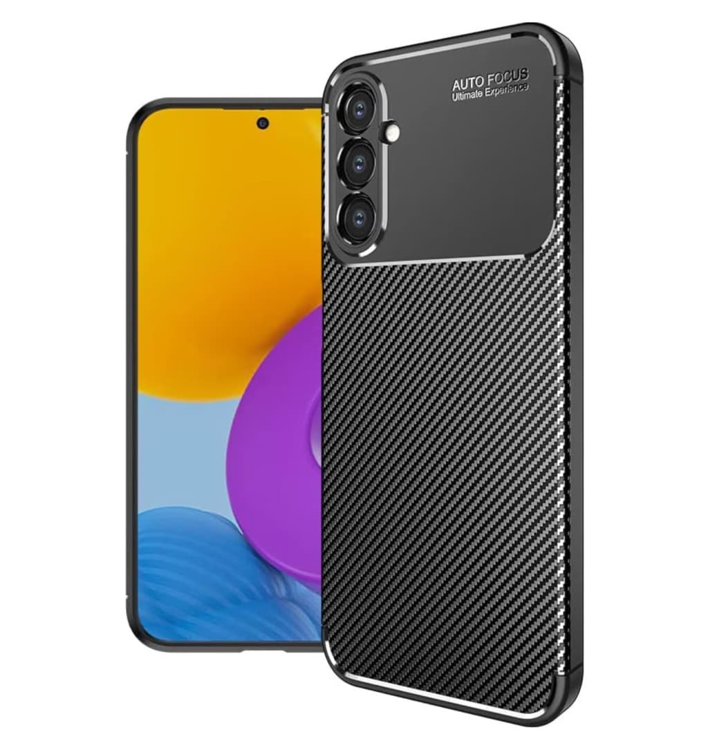 Husa Carbon Fiber pentru Samsung Galaxy A35, aspect carbon, neagra 1