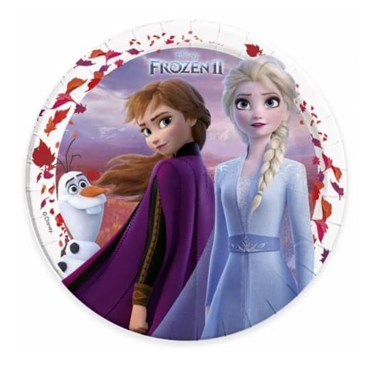 Set 8 farfurii de carton Frozen 2, 23 cm, cu licenta 1