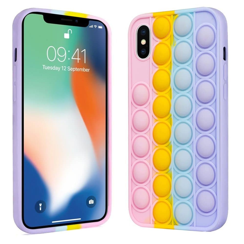 Husa antistres tip Pop It! pentru iPhone XR, multicolora 1