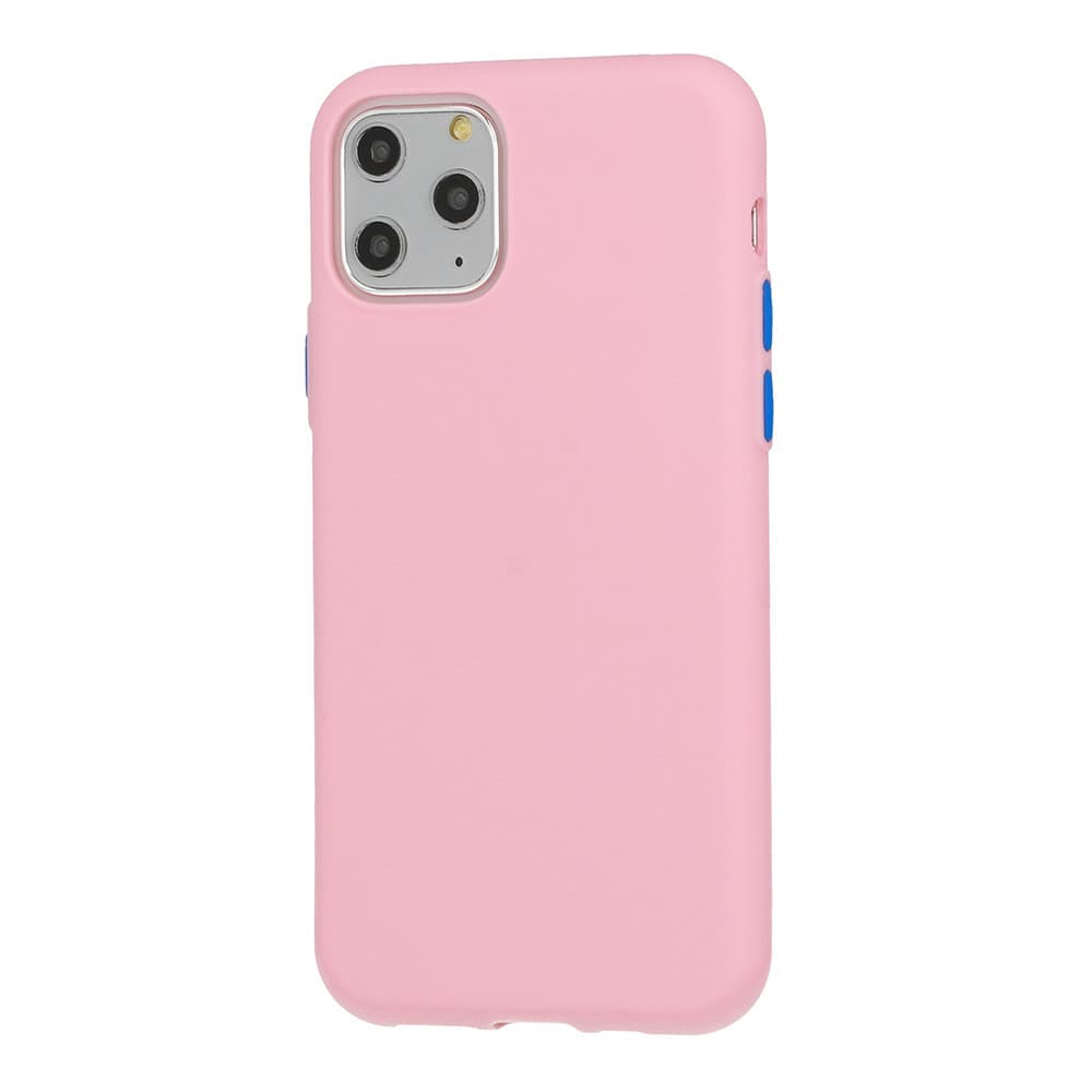Husa TPU Button pentru Oppo A31, silicon roz, butoane albastre 1