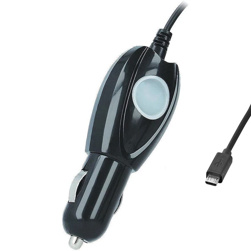 Incarcator auto Setty, cablu MicroUSB spiralat, 1A, negru 1