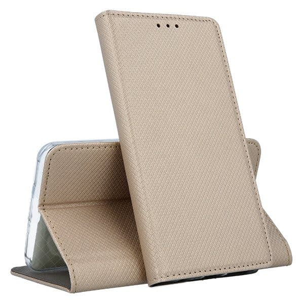 Husa Smart Magnet Case pentru Apple iPhone 12 Mini (5.4), inchidere magnetica, aurie 1