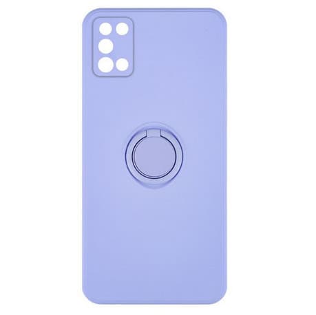 Husa Samsung Galaxy A03s / A02s, Ring Silicone, inel rotativ, catifea in interior, mov lila 1