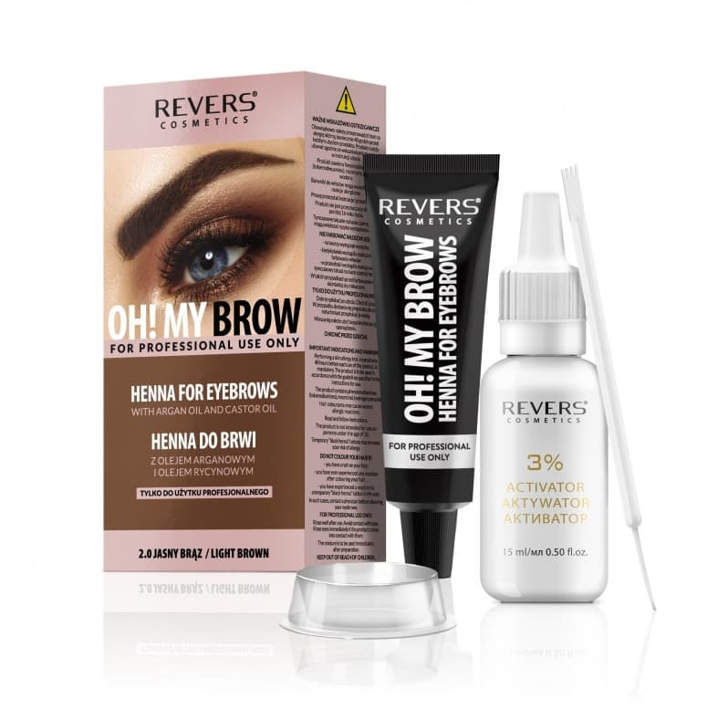 Vopsea sprancene Henna PRO Colors by REVERS, 2.0 light brown 1
