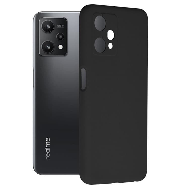 Husa protectie Realme 9, Matt TPU, silicon moale, negru 1