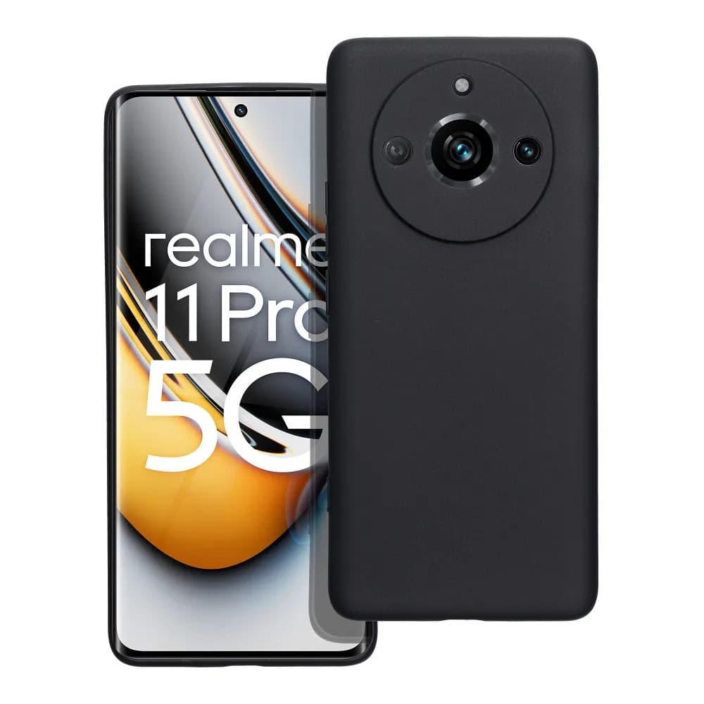 Husa protectie Realme 9 Pro, Matt TPU, silicon moale, negru 1