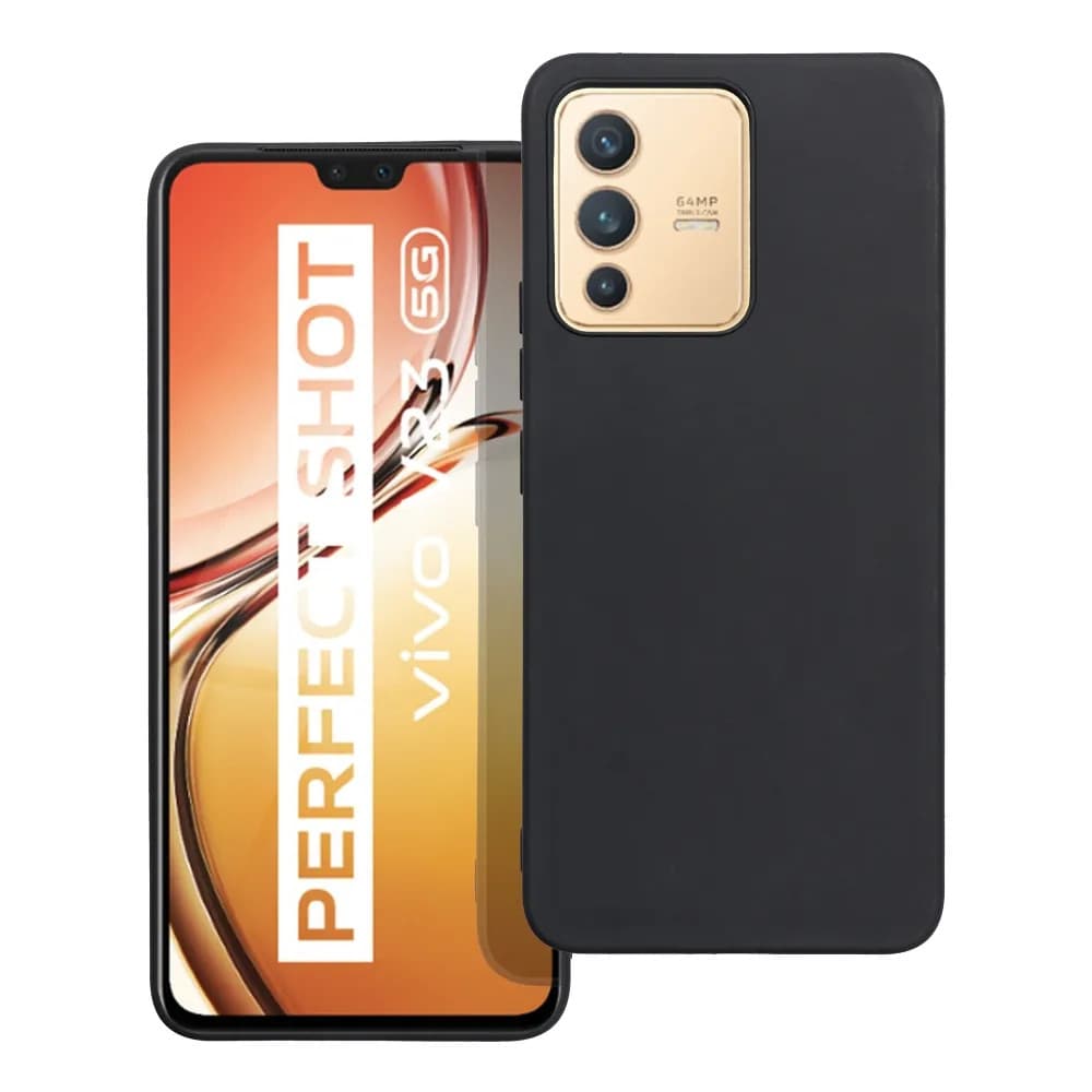 Husa protectie Vivo V23, Matt TPU, silicon moale, negru 1