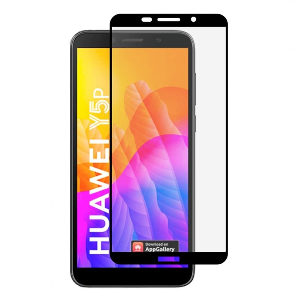 Folie de sticla Full Glue 9D pentru Huawei Y5P, margini negre 1
