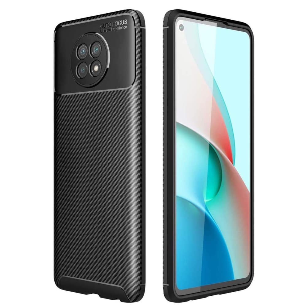 Husa Xiaomi Redmi Note 13 5G, Carbon Fiber, aspect carbon, protectie camere, neagra 1