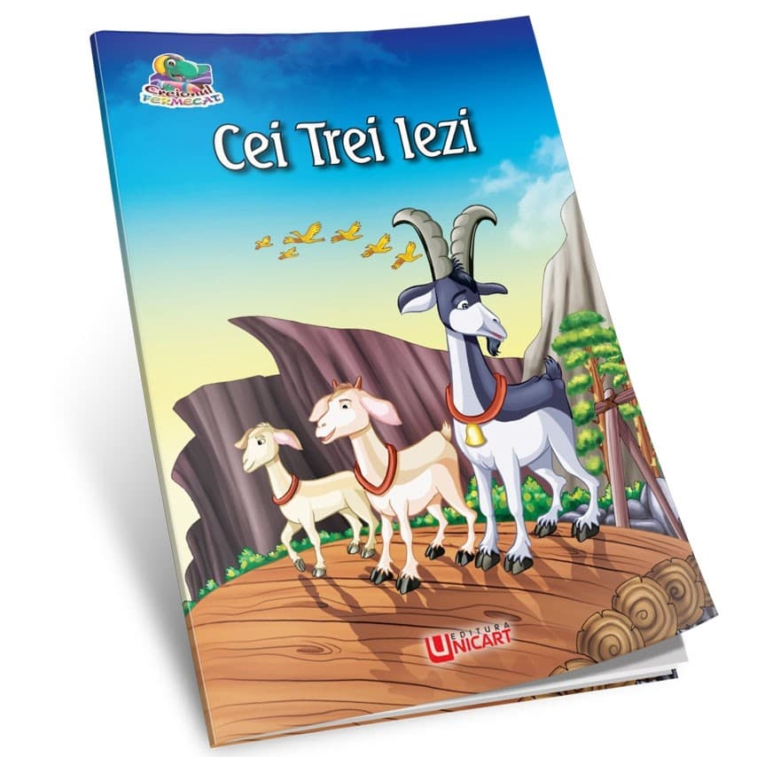 Carte de citit si colorat, editura Unicart, Cei trei iezi 1