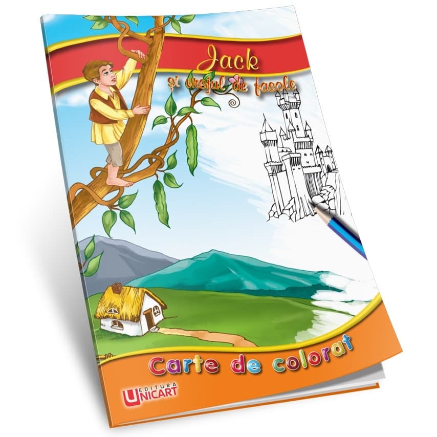 Carte de citit si colorat A5, editura Unicart, Jack si vrejul de fasole 1