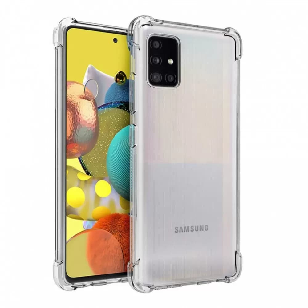 Husa Samsung Galaxy A51 TPU transparent, intarituri in colturi, grosime 1,5 mm 1