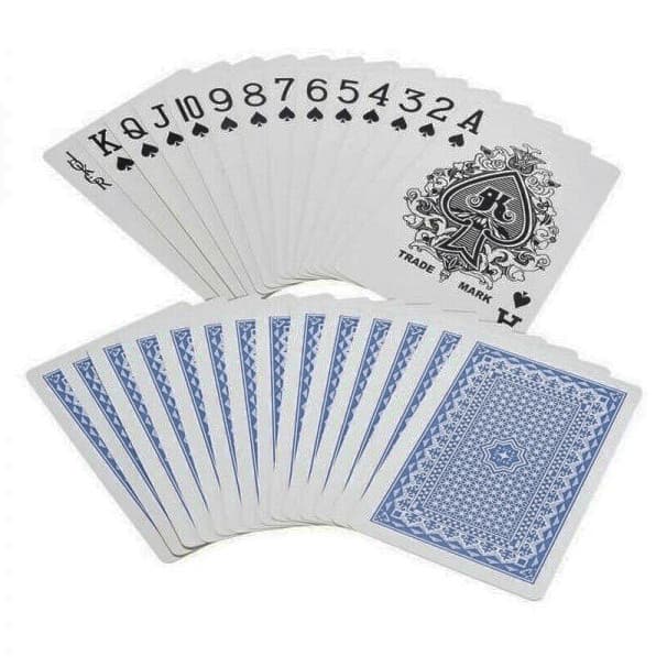 Pachet carti de joc clasice din plastic LUCKROYAL, cutie de plastic inclusa, spate albastru 1