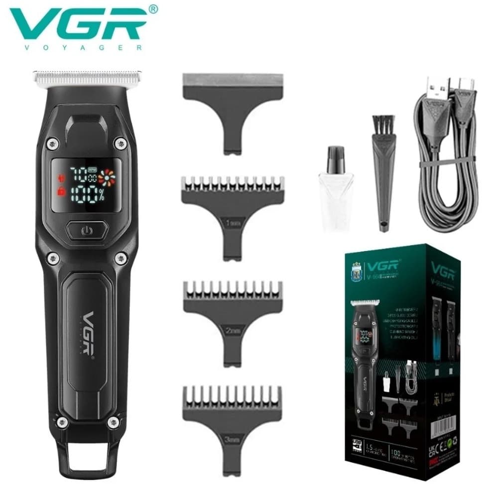 Aparat de tuns VGR V964, acumulator incorporat, afisaj LED, negru 1