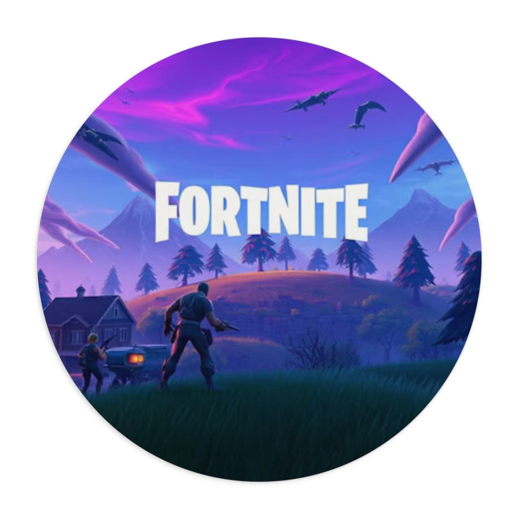 Mousepad personalizat, design Fortnite 1, rotund, diametru 20 cm 1