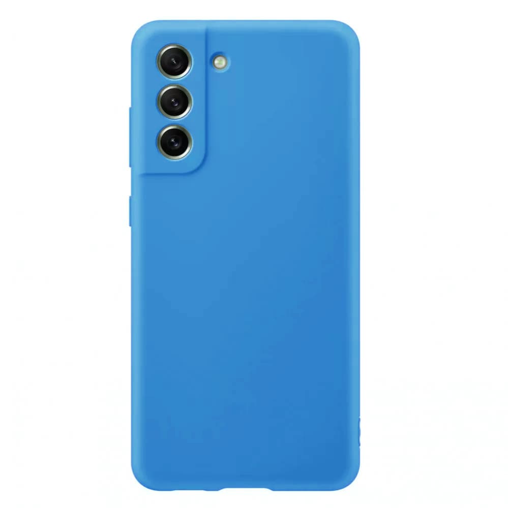Husa Samsung Galaxy S22 Plus Luxury Silicone, catifea in interior, protectie camere, albastru deschis 1