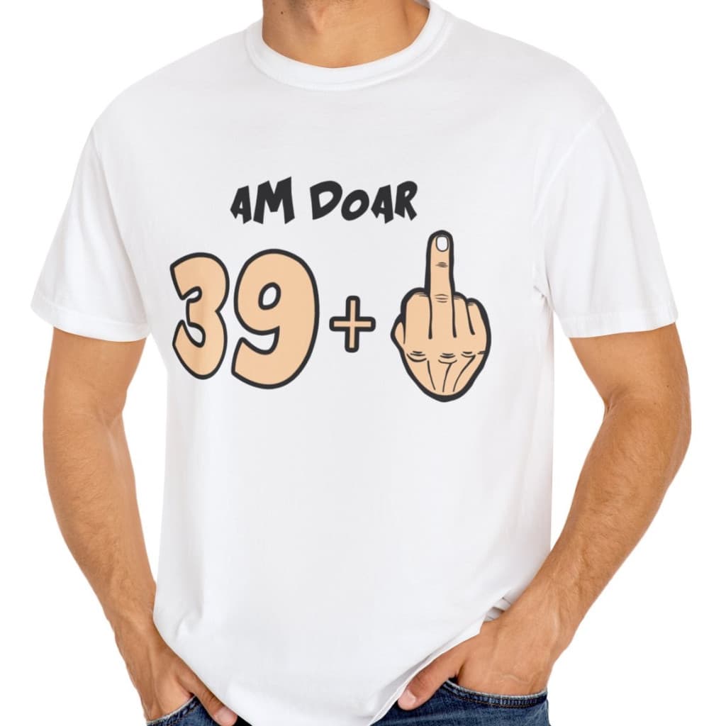 Tricou personalizat alb, unisex, varsta ta +, modal, diverse marimi 1