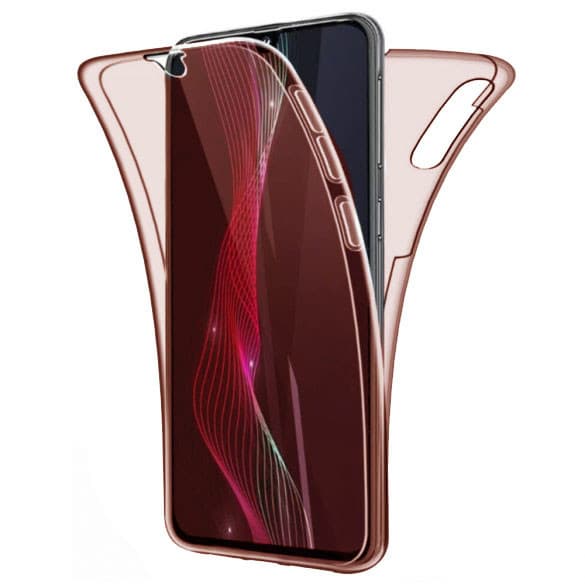 Husa Full TPU 360° pentru Samsung Galaxy A7 2017 (fata + spate), rose gold transparent 1