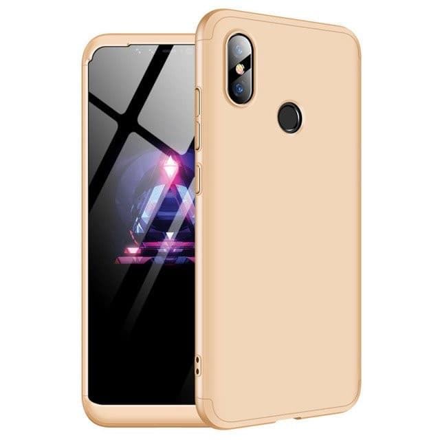 Husa Full cover GKK (fata + spate) pentru Xiaomi Mi8, aurie 1