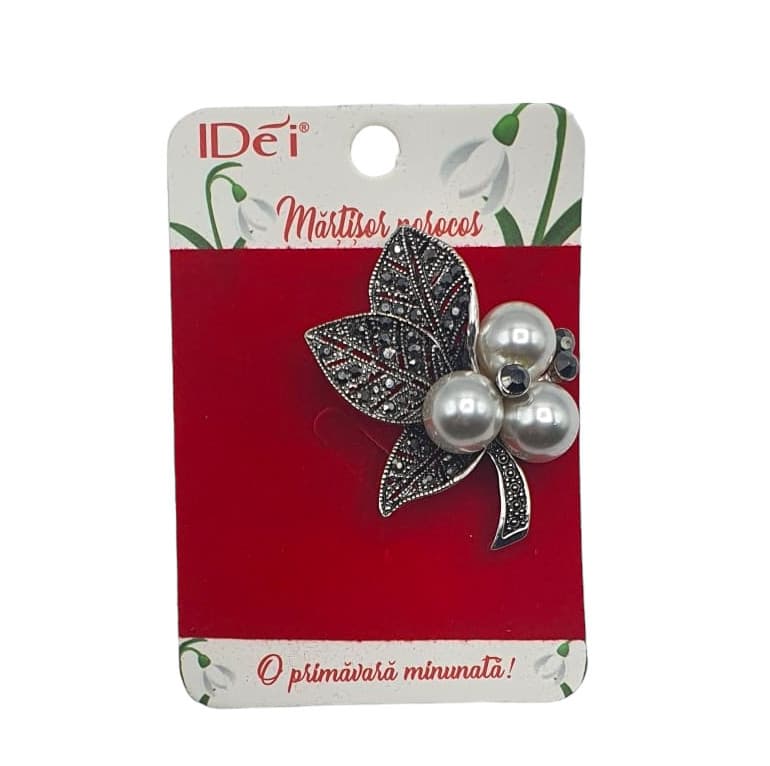 Martisor brosa metalica, model 18 1
