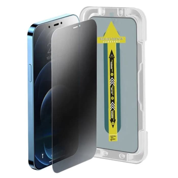 Folie sticla Privacy Apple iPhone 14 Plus / iPhone 13 Pro Max, kit instalare rapida, margini negre 1