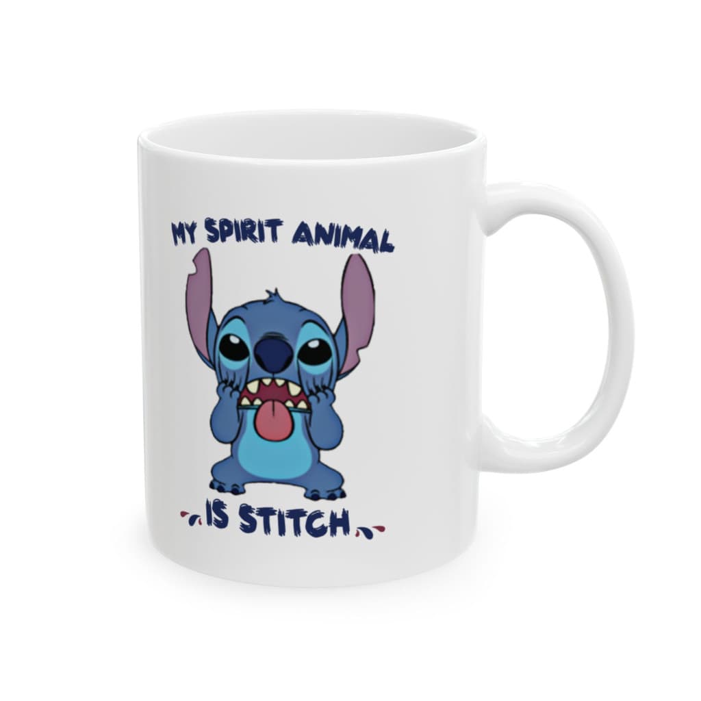 Cana ceramica personalizata, design My spirit animal, 330 ml, alba 1
