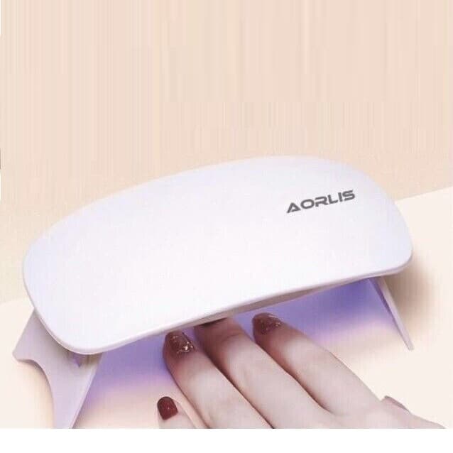 Mini lampa UV Aorlis AO-78030 pentru unghii, 6 LED-uri, 18W, alba 1
