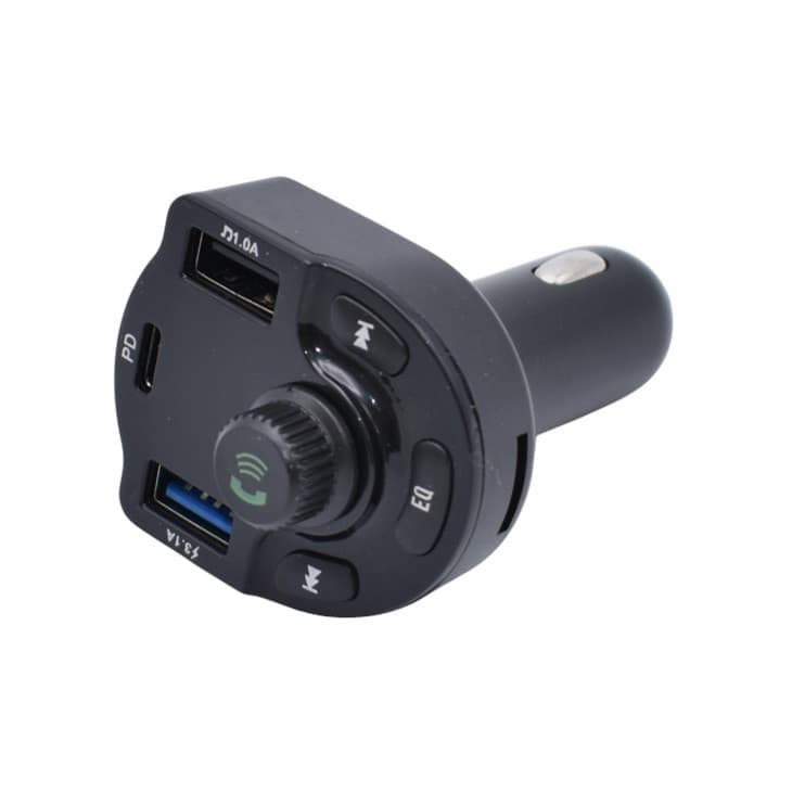 Modulator FM Bluetooth R2, incarcator auto 2 porturi USB + 1 port PD, 5V/3.1A, ecran LED, negru 1