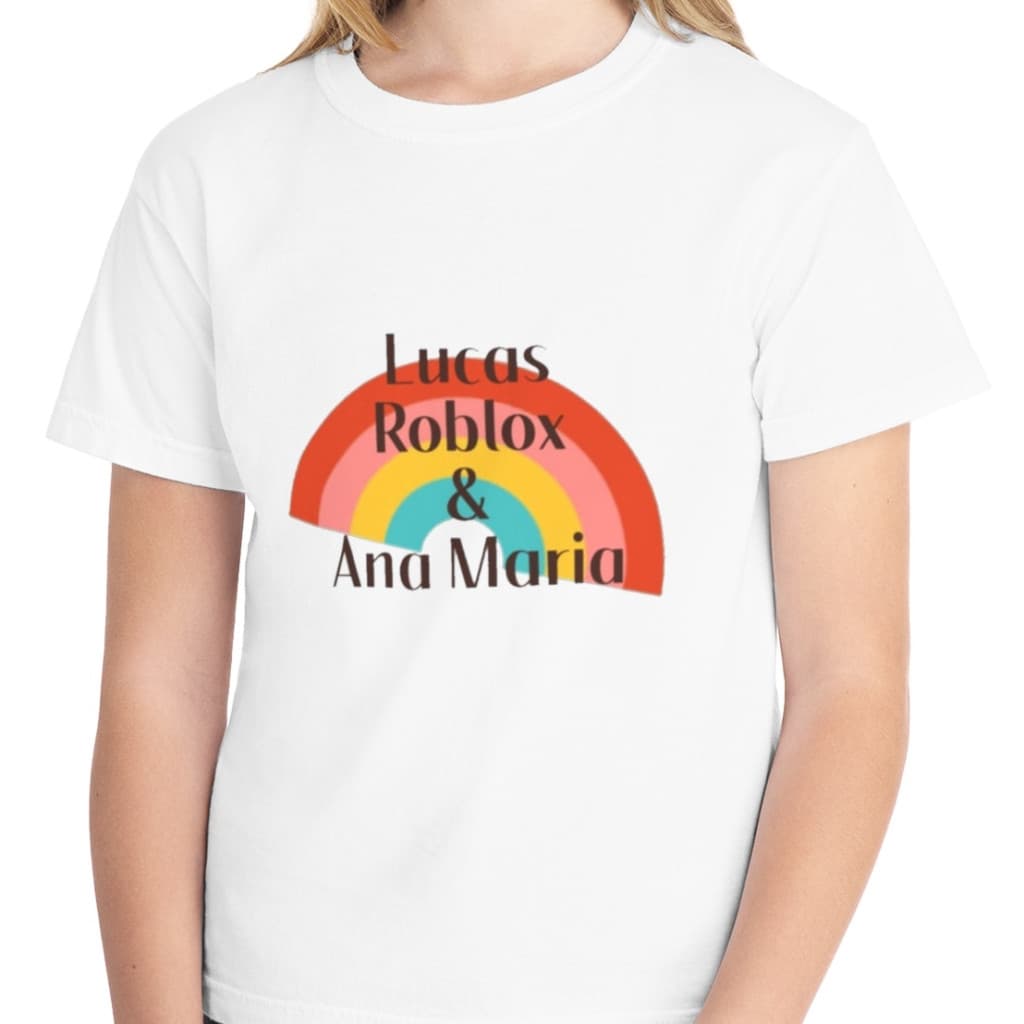 Tricou personalizat alb, copii/adulti, design logo Ana si Lucas, modal, diverse marimi 1