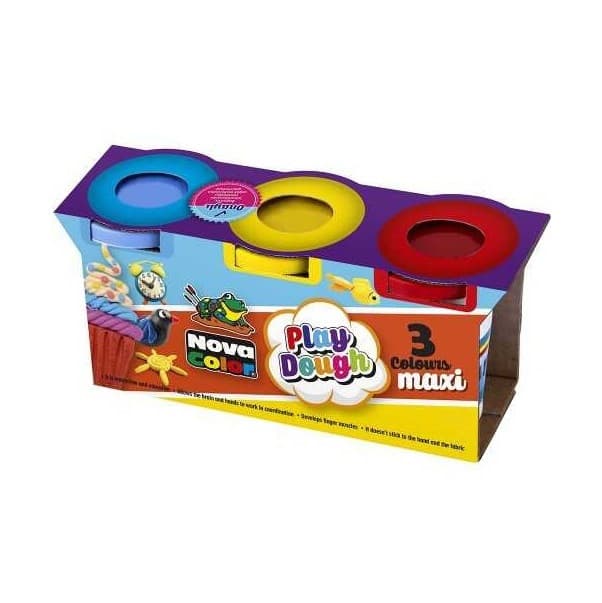 Set plastilina Play Dough Nova Color NC-4104, 3 culori x 130 grame 1