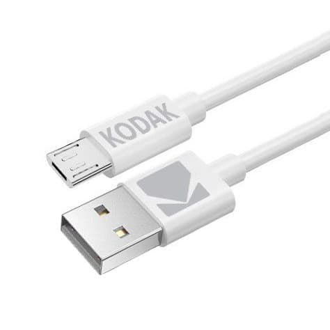 Cablu de date si incarcare MicroUSB KODAK, 1 metru, 2A/10W/5V, alb 1