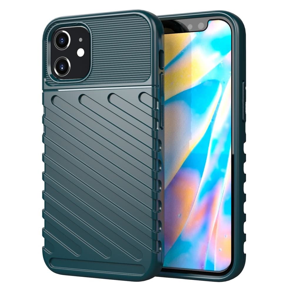 Husa Thunder Case pentru Apple iPhone 12 Pro Max, verde inchis 1
