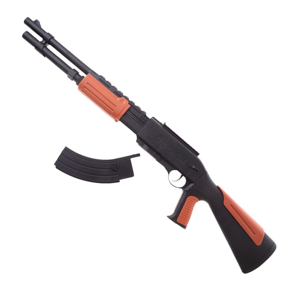 Pusca de jucarie, incarcator cu aspect realist, lungime 75 cm, 18+ ani, bile 6 mm, plastic 1
