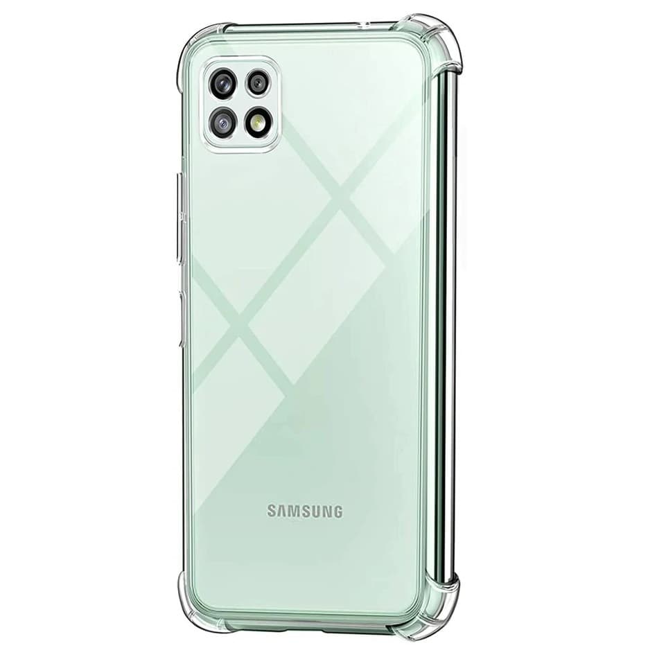 Husa Samsung Galaxy A22 5G TPU transparent, intarituri in colturi, protectie camera, grosime 1,5 mm 1