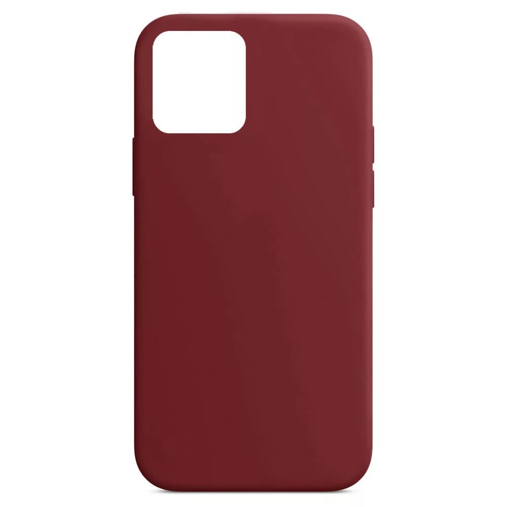 Husa Apple iPhone 12 Pro Max Luxury Silicone, catifea in interior, rosu burgund 1