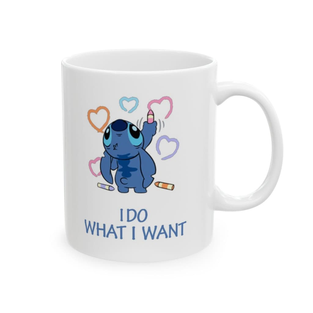 Cana ceramica personalizata, design I do what i want, 330 ml, alba 1