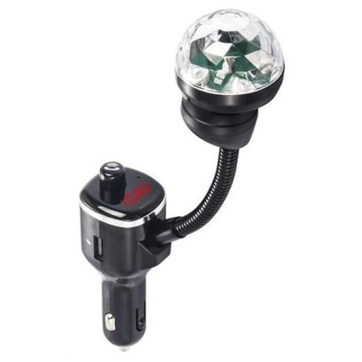 Modulator FM Bluetooth 7 in 1 DiscoLight M1, 2 x USB 2.1A, Mp3, redare USB/microSD, functie handsfree 1