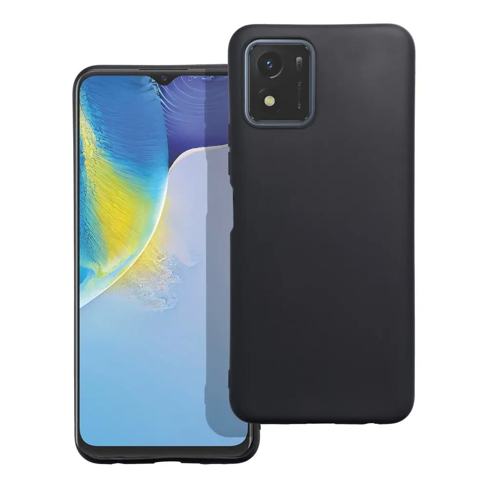 Husa protectie Vivo Y01, Matt TPU, silicon moale, negru 1