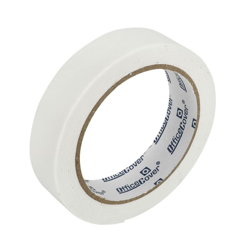 Banda dublu adeziva Office-Cover, buretata, 24 mm x 3 metri, alba 1