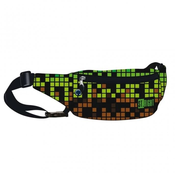 Borseta St.Majewski St. Right Pixel Gamer, negru/verde/maro 1