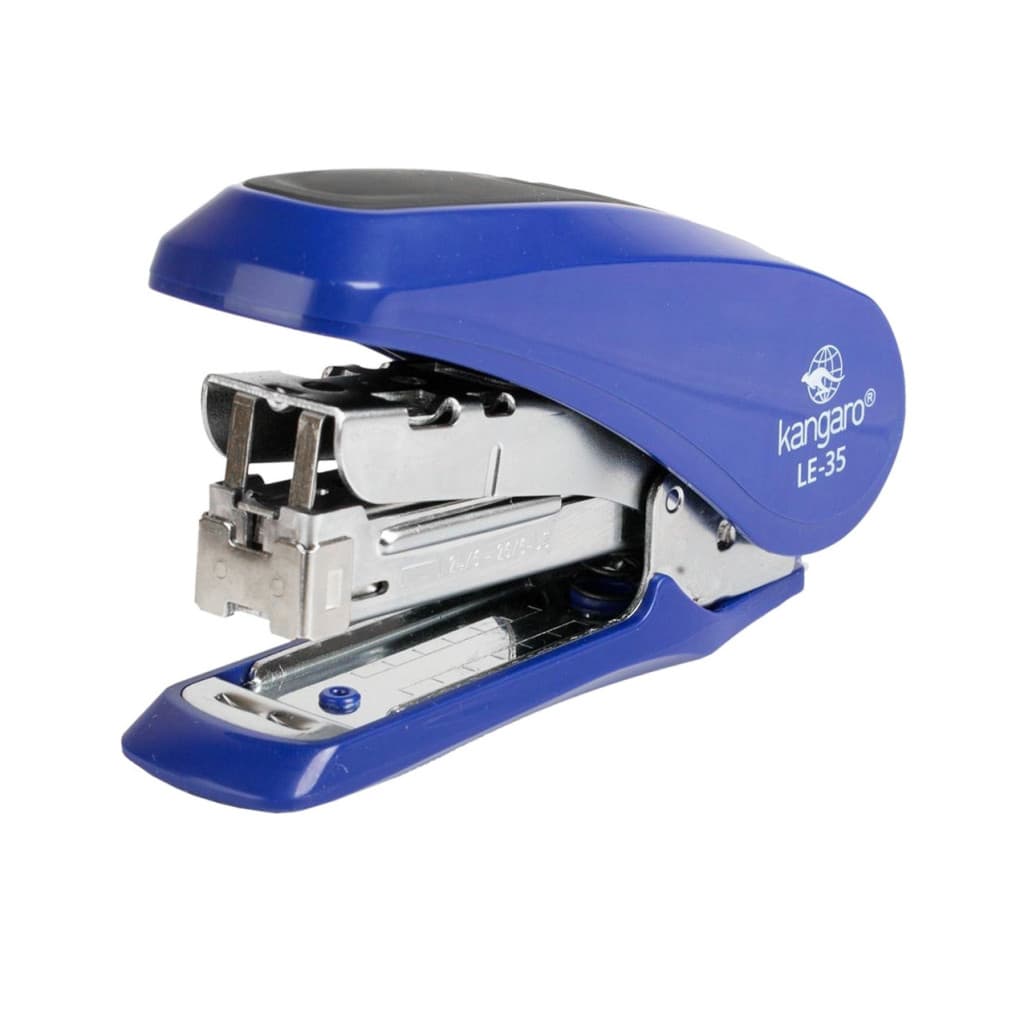 Capsator Kangaro Less Effort LE-35, 24/6 - 26/6, 30 coli, 52mm, capsare usoara, plastic, albastru 1