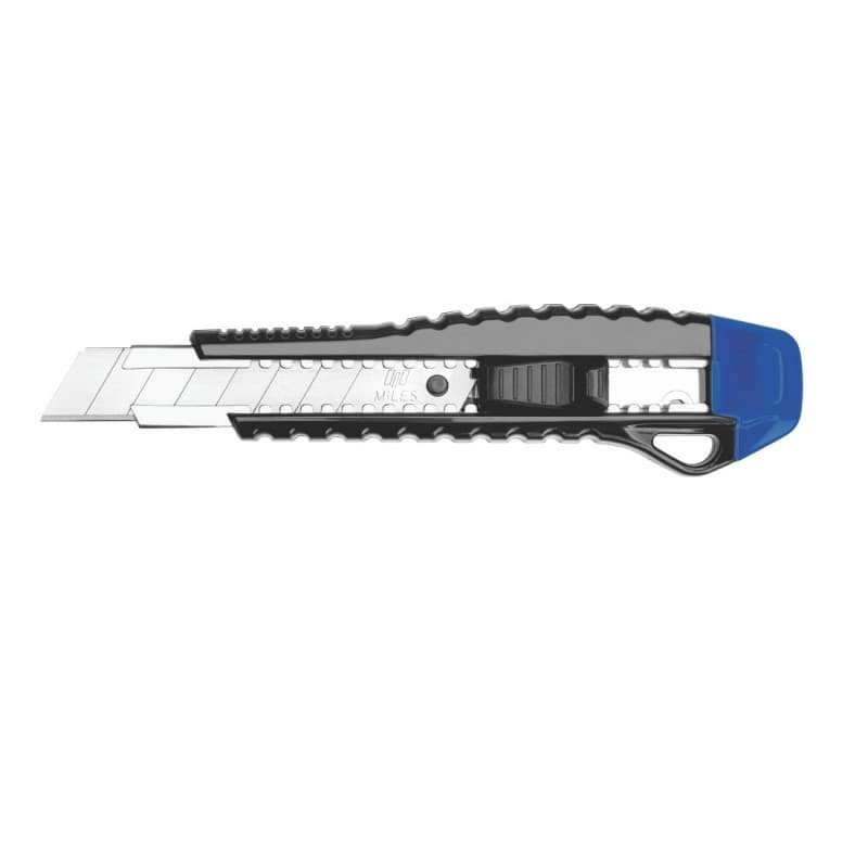 Cutter Kangaro Miles FA1805/Y, lama 18 mm, plastic, profesional, auto block, 2 lame extra, diverse culori 1