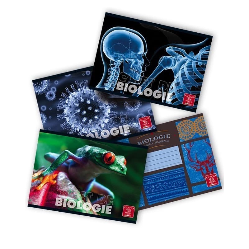 Caiet special A5 Pigna, 24 file, biologie, 60-70g/mp, diverse modele 1